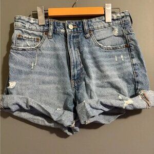 Zara size 6 100% cotton Denim Blue Women's Short shorts